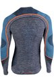 UYN Cyklistické triko s dlouhým rukávem - AMBITYON - oranžová/modrá/šedá