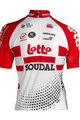 Cyklistický dres s krátkým rukávem - LOTTO SOUDAL 19 KIDS - bílá/červená