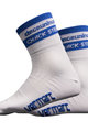 Cyklistické ponožky klasické - QUICKSTEP 2019 - bílá/modrá
