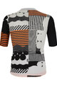 SANTINI Cyklistický dres s krátkým rukávem - DELTA OPTIC - bílá/oranžová/černá
