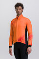 SANTINI Cyklistická zateplená bunda - PURE DYE - oranžová