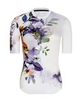 RIVANELLE Cyklistický krátký dres a krátké kalhoty - FLOWERY LADY - bílá/vícebarevná/černá