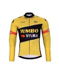 BONAVELO Cyklistický zimní dres a kalhoty - JUMBO-VISMA 2024 WNT - žlutá/černá