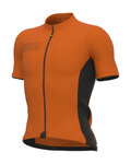 ALÉ Cyklistický dres s krátkým rukávem - SOLID COLOR BLOCK - oranžová