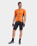 ALÉ Cyklistický dres s krátkým rukávem - SOLID COLOR BLOCK - oranžová