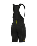 ALÉ Cyklistické kalhoty krátké s laclem - R-EV1 AGONISTA PLUS - černá/žlutá