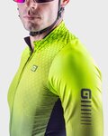 ALÉ Cyklistický dres s dlouhým rukávem zimní - R-EV1 CLIMA PROTECTION 2.0 VELOCITY WIND G+ - žlutá/černá