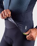 ALÉ Cyklistický dres s dlouhým rukávem zimní - R-EV1 CLIMA PROTECTION 2.0 VELOCITY WIND G+ - šedá/černá