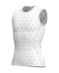 ALÉ Cyklistické triko bez rukávů - QUARK LESS - bílá