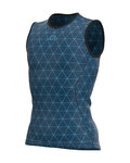 ALÉ Cyklistické triko bez rukávů - QUARK LESS - modrá