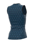 ALÉ Cyklistické triko bez rukávů - QUARK LESS - modrá