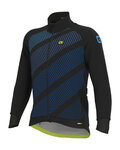 ALÉ Cyklistická zateplená bunda - PR-R TAK WOOL THERMO - černá/modrá
