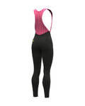ALÉ Cyklistické kalhoty dlouhé s laclem - SOLID ESSENTIAL - růžová/černá