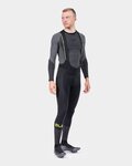 ALÉ Cyklistické kalhoty dlouhé s laclem - R-EV1 CLIMA WARM - žlutá