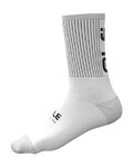 ALÉ Cyklistické ponožky klasické - ACCESSORI FENCE - bílá/černá