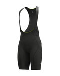 ALÉ Cyklistické kalhoty krátké s laclem - PR-R GREEN SPEED - černá
