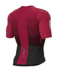 ALÉ Cyklistický dres s krátkým rukávem - R-EV1  VELOCITY - bordó