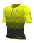 ALÉ Cyklistický dres s krátkým rukávem - R-EV1  VELOCITY - žlutá