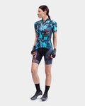 ALÉ Cyklistický dres s krátkým rukávem - SOLID CHIOS LADY - tyrkysová