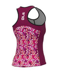 ALÉ Cyklistický dres bez rukávů - SOLID CANDY LADY - růžová