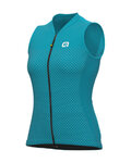 ALÉ Cyklistický dres bez rukávů - SOLID LEVEL LADY - zelená