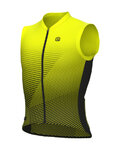 ALÉ Cyklistický dres bez rukávů - MODULAR PR-E - žlutá