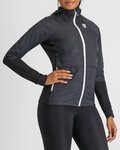 SPORTFUL Cyklistická větruodolná bunda - CARDIO W - černá/bílá