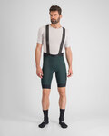 SPORTFUL Cyklistické kalhoty krátké s laclem - SUPERGIARA - zelená