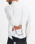 SPORTFUL Cyklistická voděodolná pláštěnka - HOT PACK NORAIN - bílá
