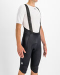 SPORTFUL Cyklistické kalhoty krátké s laclem - BODYFIT PRO THERMAL - černá