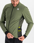 SPORTFUL Cyklistická větruodolná bunda - NEO SOFTSHELL - zelená/černá