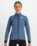 SPORTFUL Cyklistická větruodolná bunda - NEO SOFTSHELL - modrá/černá