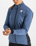 SPORTFUL Cyklistická větruodolná bunda - NEO SOFTSHELL - modrá/černá