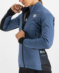 SPORTFUL Cyklistická větruodolná bunda - NEO SOFTSHELL - modrá/černá