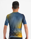 SPORTFUL Cyklistický dres s krátkým rukávem - ROCKET - modrá/žlutá