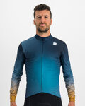 SPORTFUL Cyklistický dres s dlouhým rukávem zimní - ROCKET THERMAL - modrá/hnědá