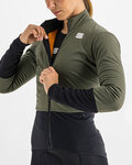SPORTFUL Cyklistická větruodolná bunda - TOTAL COMFORT - zelená/černá
