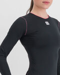 SPORTFUL Cyklistické triko s dlouhým rukávem - MIDWEIGHT - černá