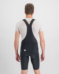 SPORTFUL Cyklistické kalhoty krátké s laclem - BODYFIT CLASSIC - černá