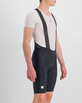 SPORTFUL Cyklistické kalhoty krátké s laclem - BODYFIT CLASSIC - černá