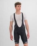SPORTFUL Cyklistické kalhoty krátké s laclem - NEO - černá/bílá