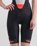 SPORTFUL Cyklistické kalhoty krátké s laclem - NEO - černá/červená