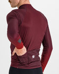 SPORTFUL Cyklistický dres s dlouhým rukávem zimní - BODYFIT PRO - bordó