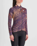 SPORTFUL Cyklistický dres s dlouhým rukávem zimní - CLIFF SUPERGIARA THERMAL - fialová/béžová