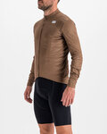 SPORTFUL Cyklistický dres s dlouhým rukávem zimní - CHECKMATE THERMAL - hnědá
