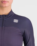 SPORTFUL Cyklistický dres s dlouhým rukávem zimní - BODYFIT PRO THERMAL - červená/modrá