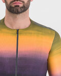 SPORTFUL Cyklistický dres s krátkým rukávem - FLOW SUPERGIARA - fialová/žlutá