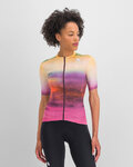 SPORTFUL Cyklistický dres s krátkým rukávem - FLOW SUPERGIARA - růžová/béžová