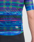 SPORTFUL Cyklistický dres s krátkým rukávem - GLITCH BOMBER - modrá