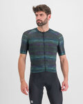 SPORTFUL Cyklistický dres s krátkým rukávem - GLITCH BOMBER - černá/vícebarevná
